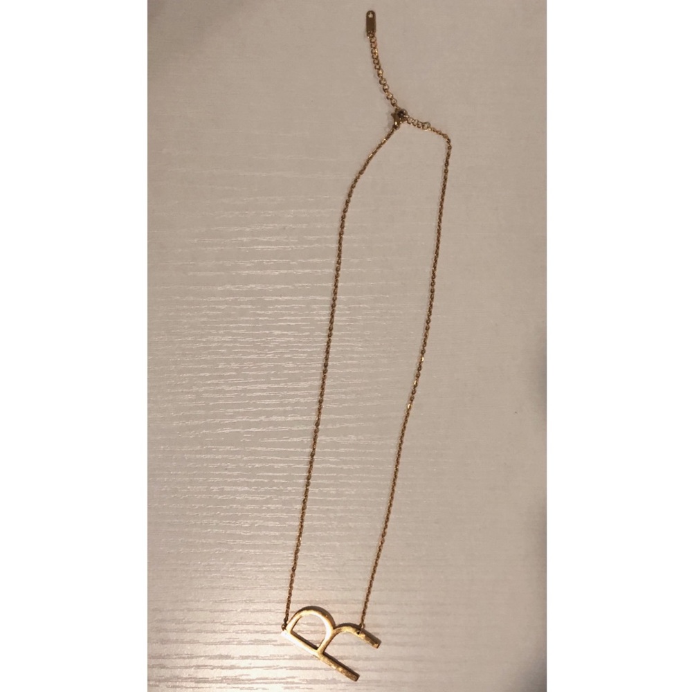 Gold R Necklace - Picture 3 of 3